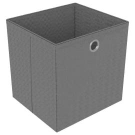 Raft expunere, 6 cuburi + cutii, gri, 103x30x72,5 cm, textil, 8 image