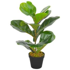 Plantă artificială ficus cu ghiveci, verde, 45 cm