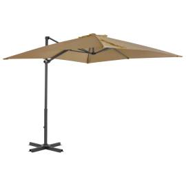 Umbrelă de exterior cu bază portabilă, gri taupe, 3 image