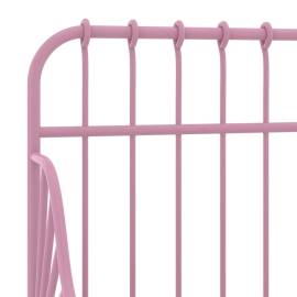 Cadru de pat extensibil, roz, metal, 80x130/200 cm, 6 image