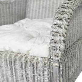Canapea cu pernă, gri, ratan natural și in, 7 image