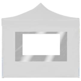 Cort de petrecere pliabil cu pereți, alb, 2x2 m, aluminiu, 4 image