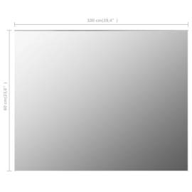 Oglindă fără ramă, 100x60 cm, sticlă, 7 image