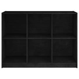 Bibliotecă, negru, 104x33x76 cm, lemn masiv de pin, 6 image