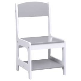 Masă pentru copii, cu 2 scaune, alb, mdf, 10 image