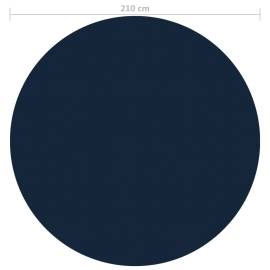 Folie solară plutitoare piscină, negru/albastru, 210 cm, pe, 5 image