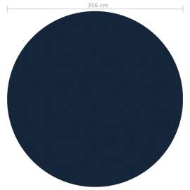 Folie solară plutitoare piscină, negru/albastru, 356 cm, pe, 5 image