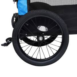 Remorcă bicicletă & cărucior 2-în-1 animale, albastru și negru, 9 image