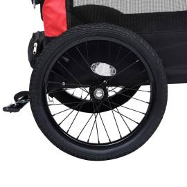 Remorcă bicicletă & cărucior 2-în-1 animale, roșu și negru, 9 image