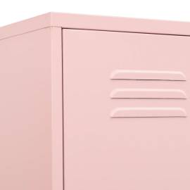 Dulap de vestiar, roz, 35x46x180 cm, oțel, 7 image