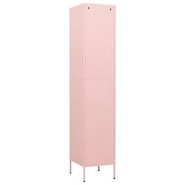 Dulap de vestiar, roz, 35x46x180 cm, oțel, 5 image