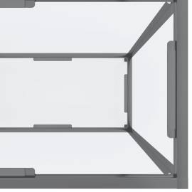 Masă consolă, transparent, 140x35x75,5 cm, sticlă securizată, 4 image