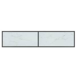 Masă consolă,alb, 160x35x75,5 cm, sticlă securizată, 5 image