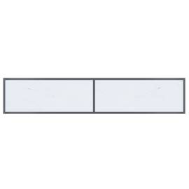 Masă consolă,alb, 180x35x75,5 cm, sticlă securizată, 5 image