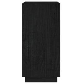 Bibliotecă, negru, 40x35x71 cm, lemn masiv de pin, 7 image