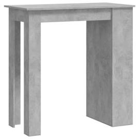 Masă de bar cu raft de depozitare, gri beton, 102x50x103,5 cm, 2 image