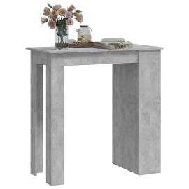 Masă de bar cu raft de depozitare, gri beton, 102x50x103,5 cm, 4 image