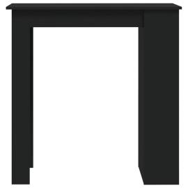 Masă de bar cu raft de depozitare, negru, 102x50x103,5 cm, pal, 5 image