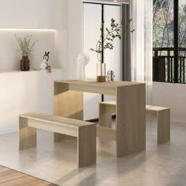 Set mobilier de bucătărie, 3 piese, stejar sonoma, pal, 3 image