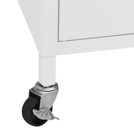 Dulap de depozitare, alb, 60x35x49 cm, oțel, 8 image