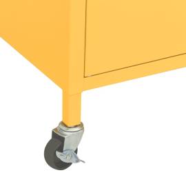 Dulap de depozitare, galben muștar, 60x35x49 cm, oțel, 8 image