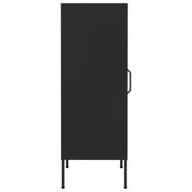 Dulap de depozitare, negru, 42,5x35x101,5 cm, oțel, 4 image