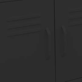 Dulap de depozitare, negru, 60x35x49 cm, oțel, 3 image