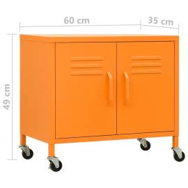 Dulap de depozitare, portocaliu, 60x35x49 cm, oțel, 9 image