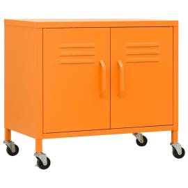 Dulap de depozitare, portocaliu, 60x35x49 cm, oțel, 2 image