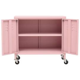 Dulap de depozitare, roz, 60x35x49 cm, oțel, 7 image