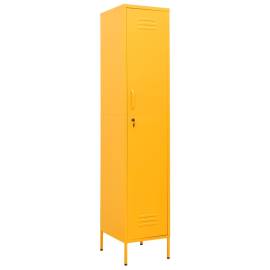 Dulap de vestiar, galben muștar, 35x46x180 cm, oțel, 2 image