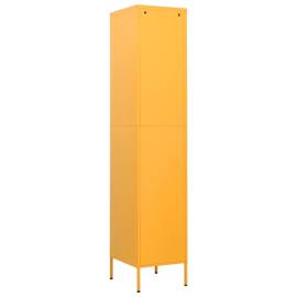 Dulap de vestiar, galben muștar, 35x46x180 cm, oțel, 5 image