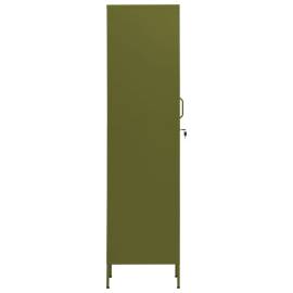 Dulap de vestiar, verde măsliniu, 35x46x180 cm oțel, 4 image