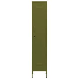 Dulap de vestiar, verde măsliniu, 35x46x180 cm oțel, 3 image