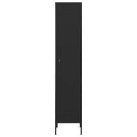 Dulap vestiar, negru, 35x46x180 cm, oțel, 3 image