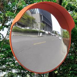 Oglindă de trafic convexă, portocaliu, 45 cm, plastic pc, de exterior