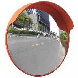 Oglindă de trafic convexă, portocaliu, 45 cm, plastic pc, de exterior, 2 image