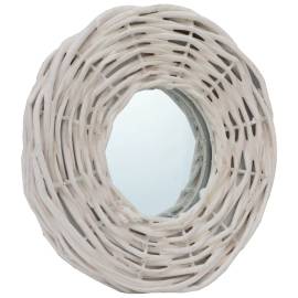 Oglinzi, 3 buc., alb, 15 cm, răchită, 3 image