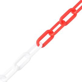 Lanțuri de avertizare, roșu și alb, 100 m, Ø8 mm, plastic, 2 image