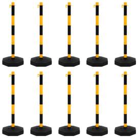 Set stâlp semnalizare trafic, cu lanț din plastic de 10 m, 2 image