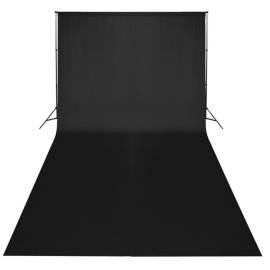Kit studio foto, fundal negru, 600 x 300 & lumini, 2 image