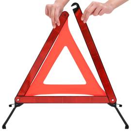 Triunghiuri avertisment trafic, 4 buc., roșu, 56,5x36,5x44,5 cm, 7 image