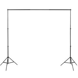 Set studio foto cu 3 fundaluri de bumbac, cadru reglabil, 3x5 m, 2 image