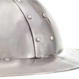 Coif cavaler medieval antic, jocuri de rol, argintiu, oțel, 5 image