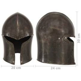 Coif cavaler medieval antic, jocuri pe roluri, argintiu, oțel, 8 image
