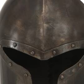 Coif cavaler medieval antic, jocuri pe roluri, argintiu, oțel, 2 image
