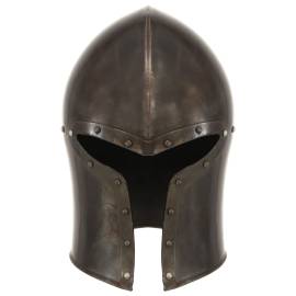 Coif cavaler medieval antic, jocuri pe roluri, argintiu, oțel, 3 image