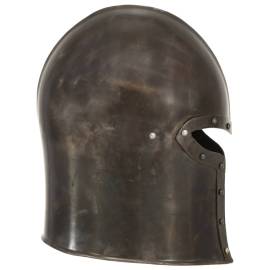 Coif cavaler medieval antic, jocuri pe roluri, argintiu, oțel, 4 image