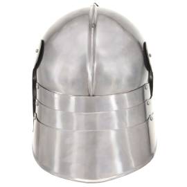 Coif cavaler medieval antichizat jocuri pe roluri argintiu oțel, 6 image