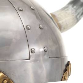 Coif de viking fantezie, jocuri de rol, argintiu, oțel, 7 image